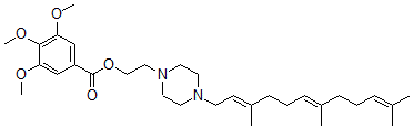 CAS#: 67031-63-4, 2-[4-(3,7,11-Trimethyl-2,6,10-Dodecatrienyl)-1-Piperazinyl]Ethyl 3,4,5-Trimethoxybenzoate