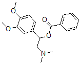 CAS 登录号:67032-35-3, 1-(3,4-二甲氧基苯基)-2-(二甲基氨基)乙基苯甲酸酯