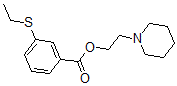 CAS 登录号：67049-45-0， 2-哌啶乙基3-(乙硫基)苯甲酸酯