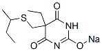 CAS 登录号:67050-72-0, 5-(仲-丁基硫甲基)-5-乙基-2-钠氧基-4,6(1H,5H)-嘧啶二酮