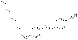 CAS 登录号：67363-89-7， 4-[[[4-(壬氧基)苯基]亚氨基]甲基]-苯甲腈