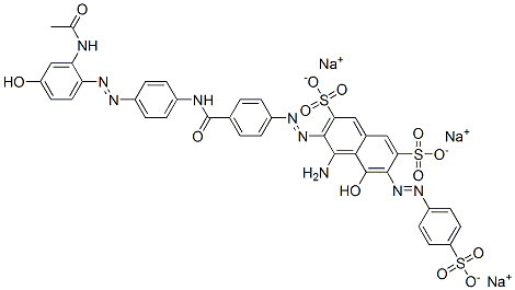 CAS#: 67461-03-4, Trisodium 3-[[4-[[[4-[[2-(Acetylamino)-4-Hydroxyphenyl]Azo]Phenyl]Amino]Carbonyl]Phenyl]Azo]-4-Amino-5-Hydroxy-6-[(4-Sulphonatophenyl)Azo]Naphthalene-2,7-Disulphonate