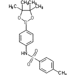 CAS 登录号：674776-54-6， 4-甲基-N-[4-(4,4,5,5-四甲基-1,3,2-二氧杂环戊硼烷-2-基)苯基]苯磺酰胺