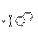 CAS 登录号：675104-47-9， 二甲基(3-喹啉基)硅烷醇
