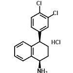 CAS 登录号：675126-09-7， (1R,4R)-4-(3,4-二氯苯基)-1,2,3,4-四氢-1-萘胺盐酸盐(1:1)