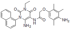 CAS#: 676148-77-9, N-[6-Amino-3-Ethyl-1,2,3,4-Tetrahydro-1-(1-Naphthalenyl)-2,4-Dioxo-Pyrimidin-5-Yl]-2-(4-Amino-2,3,5-Trimethylphenoxy)-Acetamide