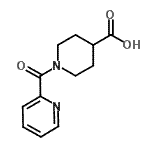 CAS 登录号：67691-62-7， 1-(2-吡啶基羰基)-4-哌啶羧酸