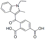 CAS 登录号：67697-32-9， 4-[(1-乙基-2-甲基-1H-吲哚-3-基)羰基]间苯二甲酸