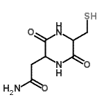 CAS 登录号：677021-08-8， 2-[3,6-二氧代-5-(巯基甲基)-2-哌嗪基]乙酰胺