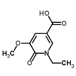 CAS#: 677763-01-8, 1-Ethyl-5-methoxy-6-oxo-1,6-dihydro-3-pyridinecarboxylic acid