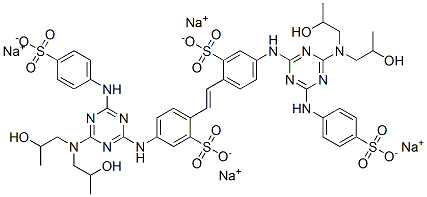 CAS#: 67786-25-8, Tetrasodium 4,4'-Bis[[4-[Bis(2-Hydroxypropyl)Amino]-6-[(4-Sulphonatophenyl)Amino]-1,3,5-Triazin-2-Yl]Amino]-Stilbene-2,2'-Disulphonate
