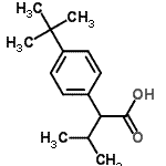 CAS#: 67795-02-2, 3-Methyl-2-[4-(2-methyl-2-propanyl)phenyl]butanoic acid