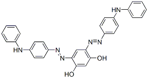 CAS 登录号：67801-52-9， 4,6-二[[4-(苯基氨基)苯基]偶氮]间苯二酚