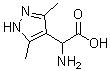 CAS 登录号：67809-62-5， 氨基(3,5-二甲基-1H-吡唑-4-基)乙酸
