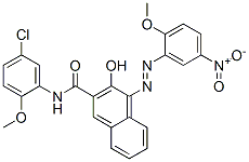 CAS 登录号：67828-21-1， N-(5-氯-2-甲氧基苯基)-3-羟基-4-[(2-甲氧基-5-硝基苯基)偶氮]萘-2-甲酰胺