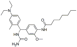 CAS#: 67846-44-0, N-[4-[[(Aminocarbonyl)Amino][4-(Diethylamino)-2-Methylphenyl]Methyl]-2-Methoxyphenyl]Octanamide
