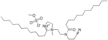 CAS#: 67874-12-8, 1-[2-[(2-Cyanoethyl)(1-Oxododecyl)Amino]Ethyl]-4,5-Dihydro-1-Methyl-2-Undecyl-1H-Imidazolium Methyl Sulphate