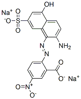 CAS 登录号：67875-25-6， 2-[(2-氨基-5-羟基-7-磺酸基-1-萘基)偶氮]-5-硝基苯甲酸二钠