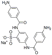 CAS 登录号：67875-28-9， 2,5-二(4-氨基苯甲酰胺基)苯磺酸钠