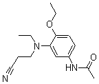 CAS 登录号：67905-64-0， N-[3-[(2-氰基乙基)乙基氨基]-4-乙氧基苯基]-乙酰胺