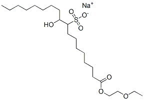 CAS 登录号：67906-29-0， 1-(2-乙氧基乙基)10-羟基-9-磺酸基硬脂酸钠