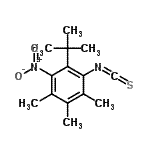 CAS#: 680212-98-0, 1-Isothiocyanato-2,3,4-trimethyl-6-(2-methyl-2-propanyl)-5-nitrobenzene