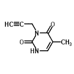 CAS 登录号：680574-90-7， 5-甲基-3-(2-丙炔-1-基)-2,4(1H,3H)-嘧啶二酮