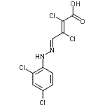 CAS 登录号：680579-35-5， (2E,4E)-2,3-二氯-4-[(2,4-二氯苯基)亚肼基]-2-丁烯酸