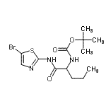 CAS#: 681143-11-3, N-(5-Bromo-1,3-thiazol-2-yl)-N<sup>2</sup>-{[(2-methyl-2-propanyl)oxy]carbonyl}norvalinamide