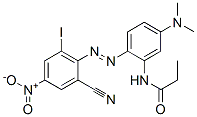 CAS#: 68134-39-4, N-[2-[(2-Cyano-6-Iodo-4-Nitrophenyl)Azo]-5-(Dimethylamino)Phenyl]Propionamide