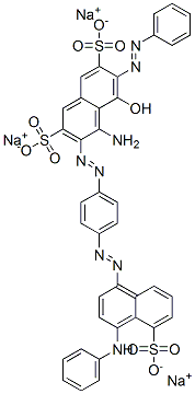 CAS#: 68155-61-3, Trisodium 4-Amino-5-Hydroxy-3-[[4-[[4-(Phenylamino)-5-Sulphonato-1-Naphthyl]Azo]Phenyl]Azo]-6-(Phenylazo)Naphthalene-2,7-Disulphonate