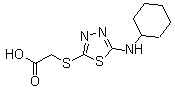CAS#: 68161-57-9, 2-[[5-(Cyclohexylamino)-1,3,4-Thiadiazol-2-Yl]Thio]-Acetic Acid