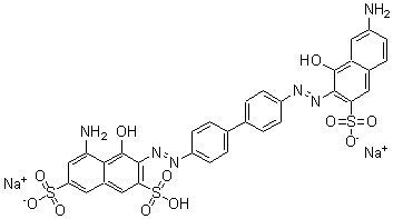CAS#: 68214-82-4, Disodium hydrogen 5-amino-3-((4'-((7-amino-1-hydroxy-3-sulphonato-2-naphthyl)azo)(1,1'-biphenyl)-4-yl)azo)-4-hydroxynaphthalene-2,7-disulphonate
