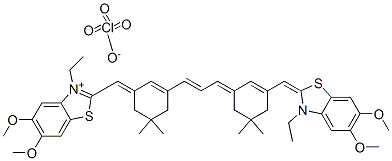 CAS#: 68220-31-5, 3-Ethyl-2-[[3-[3-[3-[(3-Ethyl-5,6-Dimethoxy-2(3H)-Benzothiazolylidene)Methyl]-5,5-Dimethyl-2-Cyclohexen-1-Ylidene]-1-Propenyl]-5,5-Dimethyl-2-Cyclohexen-1-Ylidene]Methyl]-5,6-Dimethoxy-Benzothiazolium Perchlorate