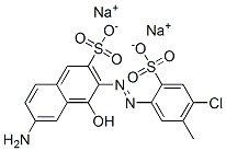 CAS 登录号：68227-39-4， 6-氨基-3-[(4-氯-5-甲基-2-磺酸基苯基)偶氮]-4-羟基萘-2-磺酸二钠