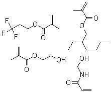 CAS#: 68239-43-0, 2-Methyl-2-Propenoic Acid 2-Ethylhexyl Ester Polymer With alpha-Fluoro-omega-(2-((2-Methyl-1-Oxo-2-Propenyl)Oxy)Ethyl)Poly(Difluoromethylene) 2-Hydroxyethyl 2-Methyl-2-Propenoate And N-(Hydroxymethyl)-2-Propenamide