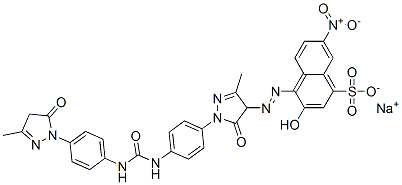CAS#: 68258-99-1, Sodium 4-[[1-[4-[[[[4-(4,5-Dihydro-3-Methyl-5-Oxo-1H-Pyrazol-1-Yl)Phenyl]Amino]Carbonyl]Amino]Phenyl]-4,5-Dihydro-3-Methyl-5-Oxo-1H-Pyrazol-4-Yl]Azo]-3-Hydroxy-7-Nitronaphthalene-1-Sulphonate