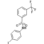 CAS 登录号：682786-18-1， N-(4-碘苯基)-3-(三氟甲基)苯磺酰胺
