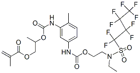 CAS#: 68298-76-0, 2-[[[[5-[[[2-[Ethyl[(Nonafluorobutyl)Sulphonyl]Amino]Ethoxy]Carbonyl]Amino]-2-Methylphenyl]Amino]Carbonyl]Oxy]Propyl Methacrylate
