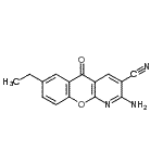 CAS#: 68302-09-0, 2-Amino-7-ethyl-5-oxo-5H-chromeno[2,3-b]pyridine-3-carbonitrile