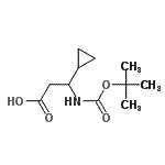 CAS#: 683218-80-6, 3-Cyclopropyl-3-({[(2-methyl-2-propanyl)oxy]carbonyl}amino)propanoic acid