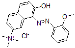 CAS 登录号：68391-30-0， 7-羟基-8-[2-(2-甲氧基苯基)偶氮]-N,N,N-三甲基-2-萘氯化铵(1:1)