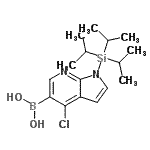 CAS 登录号：685513-99-9， [4-氯-1-(三异丙基硅烷基)-1H-吡咯并[2,3-b]吡啶-5-基]硼酸