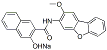 CAS 登录号:68556-14-9, 3-羟基-N-(2-甲氧基-3-二苯并呋喃基)萘-2-甲酰胺钠盐