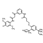 CAS#: 68612-99-7, 4-[2,4-bis(1,1-dimethylpropyl)phenoxy]-N-[3-[3-[(4-chloro-2,5-dimethoxy-phenyl)amino]-3-oxo-propanoyl]phenyl]butanamide