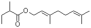 CAS#: 68705-63-5, 2-Methyl-Butanoic Acid (2E)-3,7-Dimethyl-2,6-Octadien-1-Yl Ester