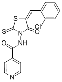 CAS#: 68710-98-5, N-(5-((2-Chlorophenyl)Methylene)-4-Oxo-2-Thioxo-3-Thiazolidinyl)-4-Pyridinecarboxamide
