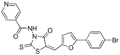 CAS#: 68711-03-5, N-[5-[[5-(4-Bromophenyl)-2-Furanyl]Methylene]-4-Oxo-2-Thioxothiazolidin-3-Yl]-4-Pyridinecarboxamide