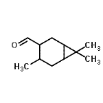 CAS#: 68804-32-0, 4,7,7-Trimethylbicyclo[4.1.0]heptane-3-carbaldehyde