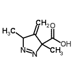 CAS#: 68809-51-8, 3,5-Dimethyl-4-methylene-4,5-dihydro-3H-pyrazole-3-carboxylic acid